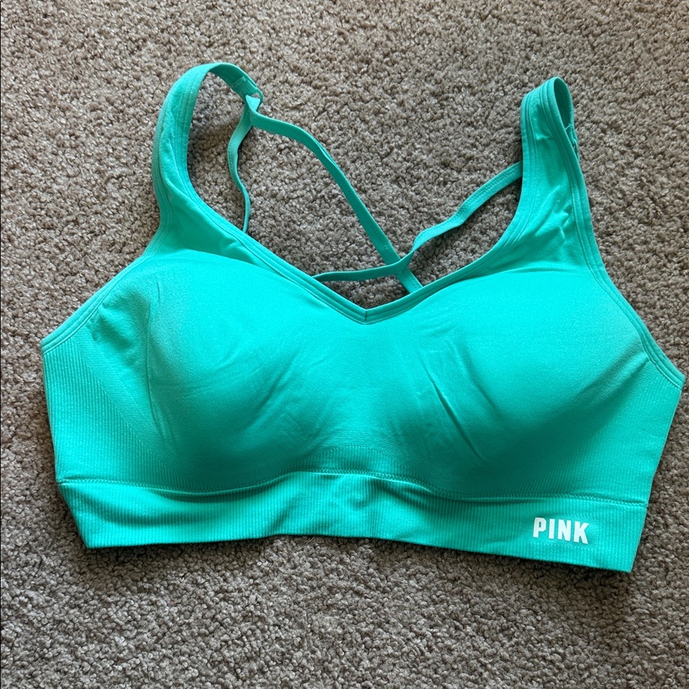 PINK Victoria's Secret Teal Sports Bra